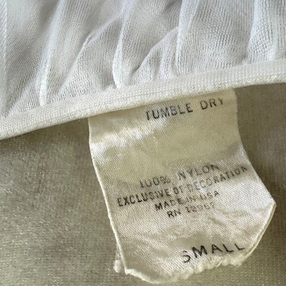 Vintage 70s Unbranded White Flowy Maxi Chiffon Sleep Gown Robe 2pc Set - Picture 10 of 10